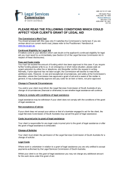 PLEASE READ THE FOLLOWING CONDITIONS WHICH COULD