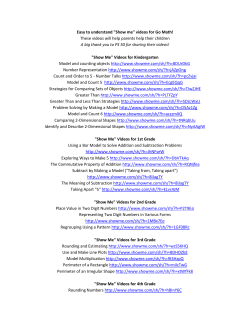 Easy to understand "Show me" videos for Go Math! These videos