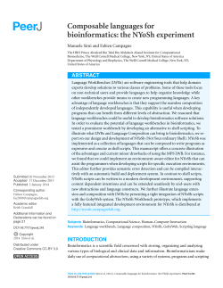 Composable languages for bioinformatics: the NYoSh