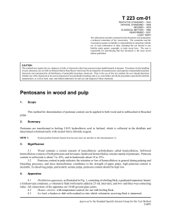 T 223 Pentosans in wood and pulp