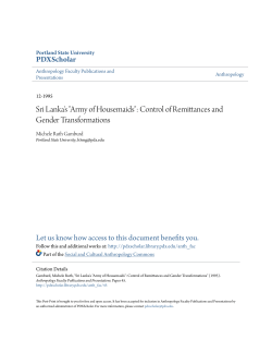 Sri Lanka`s "Army of Housemaids" - PDXScholar