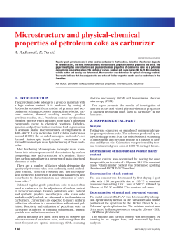Microstructure and physical-chemical properties of petroleum coke