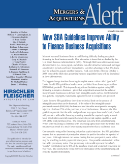 New SBA Guidelines Improve Ability to Finance Business Acquisitions