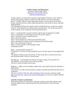 Aerobic Capacity and Fitnessgram