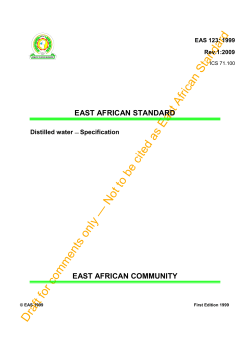 EAS 123-2010, Distilled water