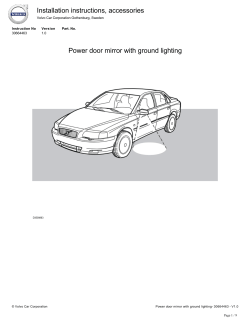 Power door mirror with ground lighting Power door mirror with