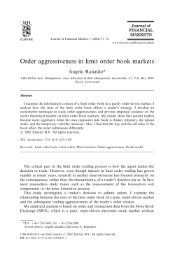 Order aggressiveness in limit order book markets
