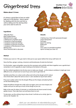 Gingerbread trees - The Woodland Trust