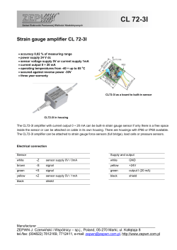 Strain gauge amplifier CL 72-3I
