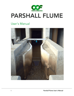 Parshall Flume Users Manual