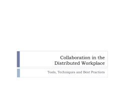 Collaboration in the Distributed Workplace - stc