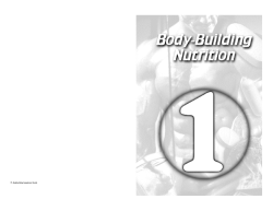 Bodybuilding - Nutrition