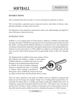 Softball Extra Credit