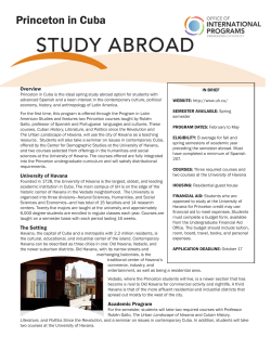 Princeton in Cuba - Princeton University