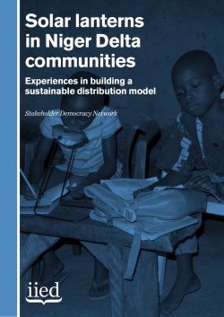 Solar lanterns in Niger Delta communities - iied iied