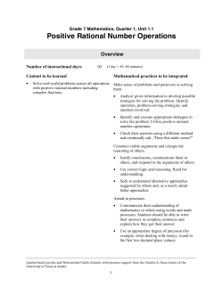 Positive Rational Number Operations