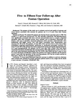 Five- to Fifteen-Year Follow-up After Fontan Operation