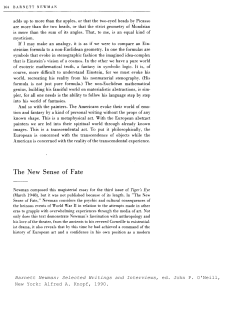 The New Sense of Fate