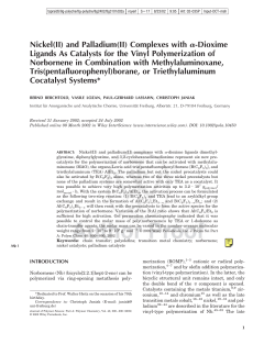 Nickel(II) and Palladium(II) Complexes with