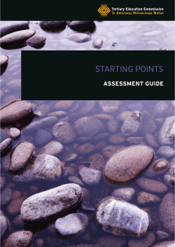 Starting Points assessment guide
