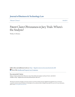 Patent Claim Obviousness in Jury Trials