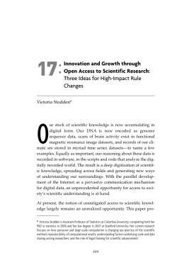 Innovation and Growth through Open Access to Scientific Research
