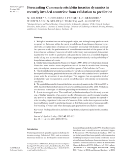 Forecasting Cameraria ohridella invasion dynamics in recently