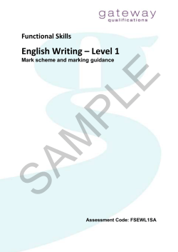 English Writing &ndash; Level 1