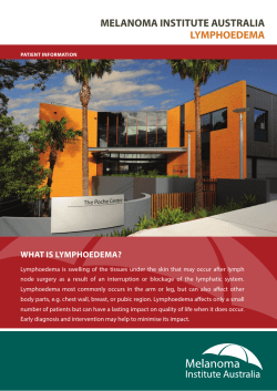 MELANOMA INSTITUTE AUSTRALIA LYMPHOEDEMA