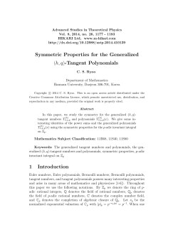 Symmetric Properties for the Generalized (h, q)-Tangent
