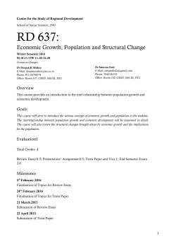 Economic Growth, Population and Structural