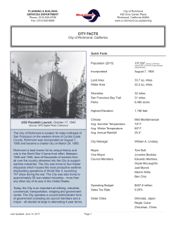City Fact Sheet - City of Richmond, CA