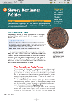 Section 3 - Slavery Dominates Politics