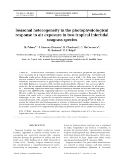 Petrou et al 2013 tidal exposure photophysiology