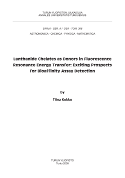 Lanthanide Chelates as Donors in Fluorescence Resonance Energy