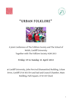urban folklore - The Folklore Society