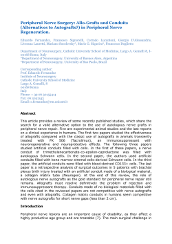 in Peripheral Nerve Regeneration.