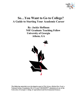 So You Want to Go to College-Guide to starting