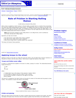 Role of Friction in Starting Rolling Motion