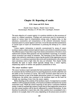 Chapter 10. Reporting of results