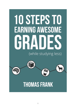 10 Steps to Earning Awesome Grades (While