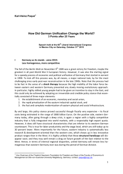How Did German Unification Change the World?