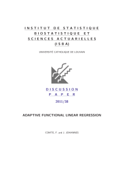 (isba) discussion paper 2011/38 adaptive functional linea