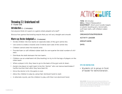 Throwing 3.1: Underhand roll