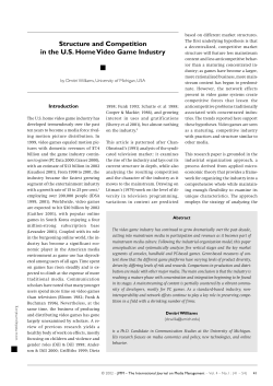 Structure and Competition in the U.S. Home Video Game Industry