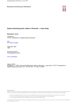 Superconducting power cables in Denmark - a case study