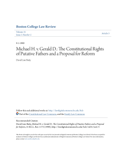 Michael H. v. Gerald D.: The Constitutional Rights of Putative