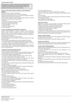 Atropine injection Leaflet