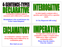 4 sentence types-wall