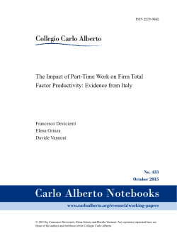 The Impact of Part-Time Work on Firm Total Factor Productivity